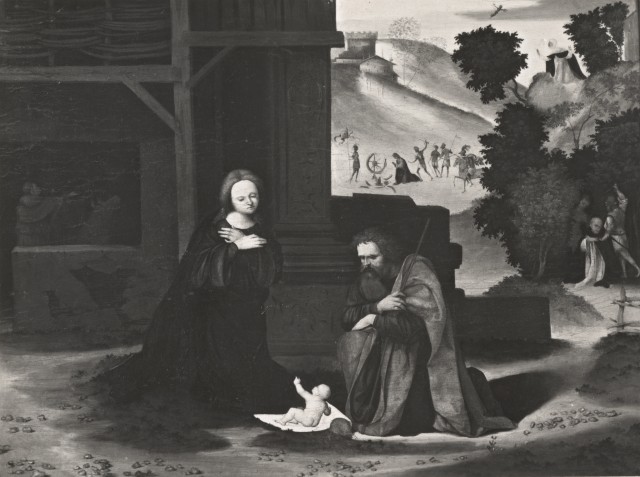 Vasari — Mazzolino Ludovico - sec. XVI - Natività di Gesù — insieme